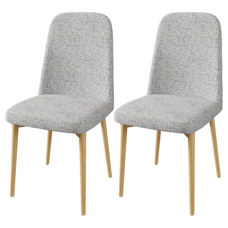 Scandinavian Home Parsons Chair Upholstered Solid Back Metal Dining Room Chair Grey 2 Piece Set Natural Wood Clearhalo ' kitchen&dining_furn' 'Dining Chairs' 'Dining Tables & Seating' 'dining_chair' 'furn' 'furn_dining_chair' 'Furniture' 'furniture_dining_chair' 'Kitchen & Dining Furniture' 'kitchen' 3780254