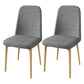 Scandinavian Home Parsons Chair Upholstered Solid Back Metal Dining Room Chair Dark Gray 2 Piece Set Natural Wood Clearhalo ' kitchen&dining_furn' 'Dining Chairs' 'Dining Tables & Seating' 'dining_chair' 'furn' 'furn_dining_chair' 'Furniture' 'furniture_dining_chair' 'Kitchen & Dining Furniture' 'kitchen' 3780257