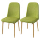 Scandinavian Home Parsons Chair Upholstered Solid Back Metal Dining Room Chair Light Green 2 Piece Set Natural Wood Clearhalo ' kitchen&dining_furn' 'Dining Chairs' 'Dining Tables & Seating' 'dining_chair' 'furn' 'furn_dining_chair' 'Furniture' 'furniture_dining_chair' 'Kitchen & Dining Furniture' 'kitchen' 3780266