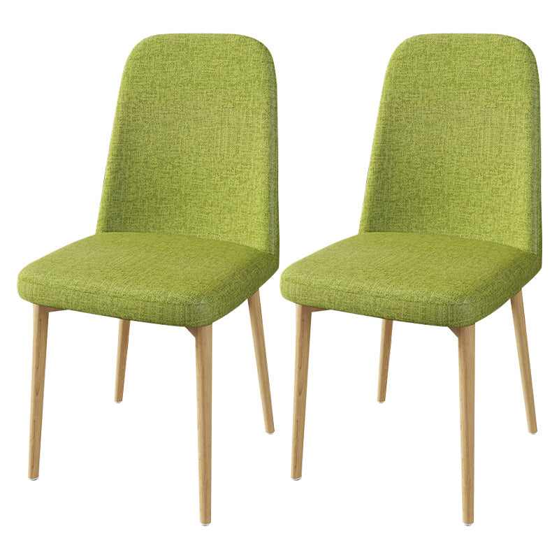 Scandinavian Home Parsons Chair Upholstered Solid Back Metal Dining Room Chair Light Green 2 Piece Set Natural Wood Clearhalo ' kitchen&dining_furn' 'Dining Chairs' 'Dining Tables & Seating' 'dining_chair' 'furn' 'furn_dining_chair' 'Furniture' 'furniture_dining_chair' 'Kitchen & Dining Furniture' 'kitchen' 3780266