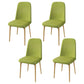 Scandinavian Home Parsons Chair Upholstered Solid Back Metal Dining Room Chair Light Green 4 Piece Set Natural Wood Clearhalo ' kitchen&dining_furn' 'Dining Chairs' 'Dining Tables & Seating' 'dining_chair' 'furn' 'furn_dining_chair' 'Furniture' 'furniture_dining_chair' 'Kitchen & Dining Furniture' 'kitchen' 3780267