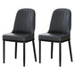 Metal Scandinavian Style Dining Chair Cushioned Parsons Armless Chair for Dining Room Black 2 Piece Set Clearhalo ' kitchen&dining_furn' 'Dining Chairs' 'Dining Tables & Seating' 'dining_chair' 'furn' 'furn_dining_chair' 'Furniture' 'furniture_dining_chair' 'Kitchen & Dining Furniture' 'kitchen' 3780280
