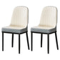 Metal Scandinavian Style Dining Chair Cushioned Parsons Armless Chair for Dining Room White 2 Piece Set Clearhalo ' kitchen&dining_furn' 'Dining Chairs' 'Dining Tables & Seating' 'dining_chair' 'furn' 'furn_dining_chair' 'Furniture' 'furniture_dining_chair' 'Kitchen & Dining Furniture' 'kitchen' 3780283