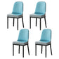 Metal Scandinavian Style Dining Chair Cushioned Parsons Armless Chair for Dining Room Light Blue 4 Piece Set Clearhalo ' kitchen&dining_furn' 'Dining Chairs' 'Dining Tables & Seating' 'dining_chair' 'furn' 'furn_dining_chair' 'Furniture' 'furniture_dining_chair' 'Kitchen & Dining Furniture' 'kitchen' 3780290