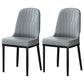 Metal Scandinavian Style Dining Chair Cushioned Parsons Armless Chair for Dining Room Silver Gray 2 Piece Set Clearhalo ' kitchen&dining_furn' 'Dining Chairs' 'Dining Tables & Seating' 'dining_chair' 'furn' 'furn_dining_chair' 'Furniture' 'furniture_dining_chair' 'Kitchen & Dining Furniture' 'kitchen' 3780305