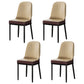 Metal Scandinavian Style Dining Chair Cushioned Parsons Armless Chair for Dining Room Off-White 4 Piece Set Clearhalo ' kitchen&dining_furn' 'Dining Chairs' 'Dining Tables & Seating' 'dining_chair' 'furn' 'furn_dining_chair' 'Furniture' 'furniture_dining_chair' 'Kitchen & Dining Furniture' 'kitchen' 3780309