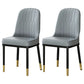 Metal Scandinavian Style Dining Chair Cushioned Parsons Armless Chair for Dining Room Light Gray 2 Piece Set Clearhalo ' kitchen&dining_furn' 'Dining Chairs' 'Dining Tables & Seating' 'dining_chair' 'furn' 'furn_dining_chair' 'Furniture' 'furniture_dining_chair' 'Kitchen & Dining Furniture' 'kitchen' 3780311