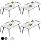 Modern Style Sintered Stone Dining Table 4 Legs Carbon Steel Base Rectangle Table for Home Clearhalo ' dining_table' 'Dining Tables & Seating' 'Dining Tables' 'furn' 'furn_dining_table' 'Furniture' 'furniture_dining_table' 'Kitchen & Dining Furniture' 'kitchen&dining_furn' 'kitchen' 'kitchen_dining_table' 3815734