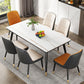 Modern Style Sintered Stone Dining Table 4 Legs Carbon Steel Base Rectangle Table for Home Clearhalo ' dining_table' 'Dining Tables & Seating' 'Dining Tables' 'furn' 'furn_dining_table' 'Furniture' 'furniture_dining_table' 'Kitchen & Dining Furniture' 'kitchen&dining_furn' 'kitchen' 'kitchen_dining_table' 3815736