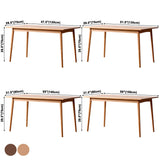 Contemporary Table Solid Wood Dining Table Rectangle for Dining Room Home Clearhalo ' dining_table' 'Dining Tables & Seating' 'Dining Tables' 'furn' 'furn_dining_table' 'Furniture' 'furniture_dining_table' 'Kitchen & Dining Furniture' 'kitchen&dining_furn' 'kitchen' 'kitchen_dining_table' 3815779