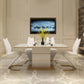Metal Traditional Luxury Rectangle Dining Table Sintered Stone Table for Dining Room Clearhalo ' dining_table' 'Dining Tables & Seating' 'Dining Tables' 'furn' 'furn_dining_table' 'Furniture' 'furniture_dining_table' 'Kitchen & Dining Furniture' 'kitchen&dining_furn' 'kitchen' 'kitchen_dining_table' 3815786