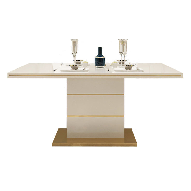 Metal Traditional Luxury Rectangle Dining Table Sintered Stone Table for Dining Room Without Chairs Clearhalo ' dining_table' 'Dining Tables & Seating' 'Dining Tables' 'furn' 'furn_dining_table' 'Furniture' 'furniture_dining_table' 'Kitchen & Dining Furniture' 'kitchen&dining_furn' 'kitchen' 'kitchen_dining_table' 3815788