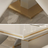 Metal Traditional Luxury Rectangle Dining Table Sintered Stone Table for Dining Room Clearhalo ' dining_table' 'Dining Tables & Seating' 'Dining Tables' 'furn' 'furn_dining_table' 'Furniture' 'furniture_dining_table' 'Kitchen & Dining Furniture' 'kitchen&dining_furn' 'kitchen' 'kitchen_dining_table' 3815789