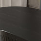 Minimalist Black Kitchen Dining Table Solid Wood Oval Shape Dining Table with Double Pedestal Bases Clearhalo ' dining_table' 'Dining Tables & Seating' 'Dining Tables' 'furn' 'furn_dining_table' 'Furniture' 'furniture_dining_table' 'Kitchen & Dining Furniture' 'Kitchen Furniture' 'kitchen&dining_furn' 'kitchen' 'kitchen_dining_table' 3815795