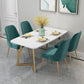 Marble Dining Site Table Traditional Luxury Rectangle Dining Table for Kitchen Home Clearhalo ' dining_table' 'Dining Tables & Seating' 'Dining Tables' 'furn' 'furn_dining_table' 'Furniture' 'furniture_dining_table' 'Kitchen & Dining Furniture' 'kitchen&dining_furn' 'kitchen' 'kitchen_dining_table' 3815799