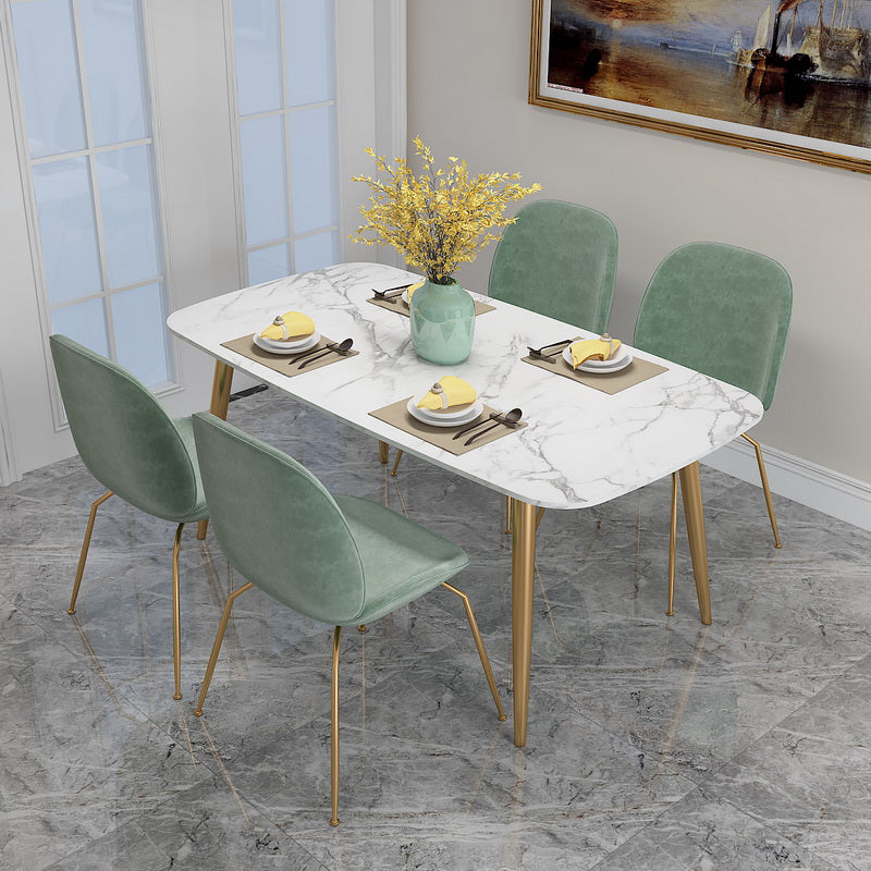 Marble Dining Site Table Traditional Luxury Rectangle Dining Table for Kitchen Home Clearhalo ' dining_table' 'Dining Tables & Seating' 'Dining Tables' 'furn' 'furn_dining_table' 'Furniture' 'furniture_dining_table' 'Kitchen & Dining Furniture' 'kitchen&dining_furn' 'kitchen' 'kitchen_dining_table' 3815803