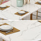 Marble Dining Site Table Traditional Luxury Rectangle Dining Table for Kitchen Home Clearhalo ' dining_table' 'Dining Tables & Seating' 'Dining Tables' 'furn' 'furn_dining_table' 'Furniture' 'furniture_dining_table' 'Kitchen & Dining Furniture' 'kitchen&dining_furn' 'kitchen' 'kitchen_dining_table' 3815805
