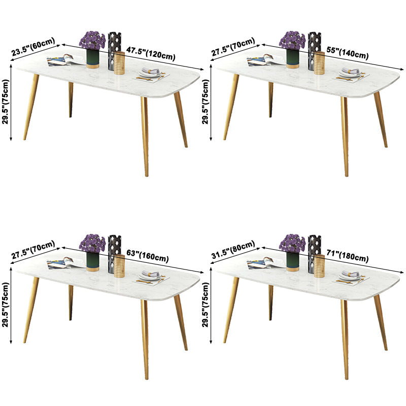 Marble Dining Site Table Traditional Luxury Rectangle Dining Table for Kitchen Home Clearhalo ' dining_table' 'Dining Tables & Seating' 'Dining Tables' 'furn' 'furn_dining_table' 'Furniture' 'furniture_dining_table' 'Kitchen & Dining Furniture' 'kitchen&dining_furn' 'kitchen' 'kitchen_dining_table' 3815809