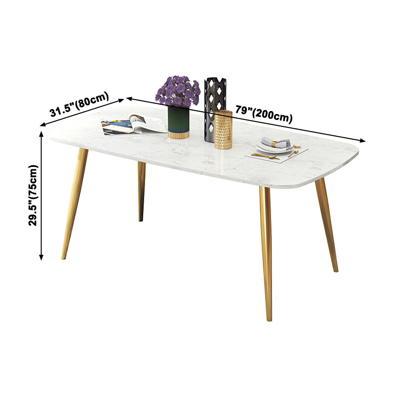 Marble Dining Site Table Traditional Luxury Rectangle Dining Table for Kitchen Home Clearhalo ' dining_table' 'Dining Tables & Seating' 'Dining Tables' 'furn' 'furn_dining_table' 'Furniture' 'furniture_dining_table' 'Kitchen & Dining Furniture' 'kitchen&dining_furn' 'kitchen' 'kitchen_dining_table' 3815810