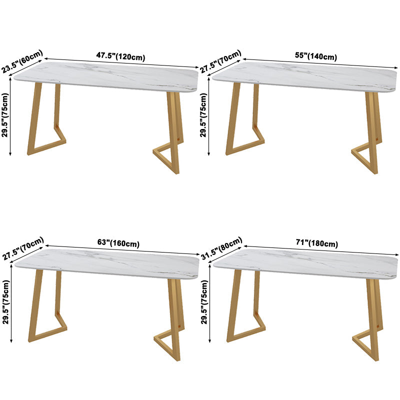 Marble Dining Site Table Traditional Luxury Rectangle Dining Table for Kitchen Home Clearhalo ' dining_table' 'Dining Tables & Seating' 'Dining Tables' 'furn' 'furn_dining_table' 'Furniture' 'furniture_dining_table' 'Kitchen & Dining Furniture' 'kitchen&dining_furn' 'kitchen' 'kitchen_dining_table' 3815811