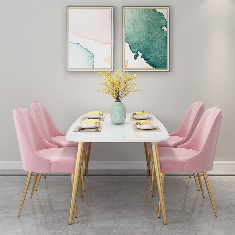 Marble Dining Site Table Traditional Luxury Rectangle Dining Table for Kitchen Home Clearhalo ' dining_table' 'Dining Tables & Seating' 'Dining Tables' 'furn' 'furn_dining_table' 'Furniture' 'furniture_dining_table' 'Kitchen & Dining Furniture' 'kitchen&dining_furn' 'kitchen' 'kitchen_dining_table' 3815814