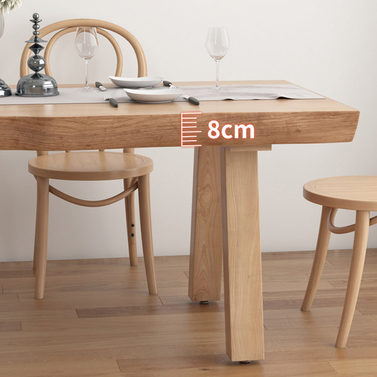 Contemporary Rectangle Shape Standard Dining Table Khaki Kitchen Dining Table with 4 Legs Base Clearhalo ' dining_table' 'Dining Tables & Seating' 'Dining Tables' 'furn' 'furn_dining_table' 'Furniture' 'furniture_dining_table' 'Kitchen & Dining Furniture' 'kitchen&dining_furn' 'kitchen' 'kitchen_dining_table' 3815821