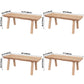 Contemporary Rectangle Shape Standard Dining Table Khaki Kitchen Dining Table with 4 Legs Base Clearhalo ' dining_table' 'Dining Tables & Seating' 'Dining Tables' 'furn' 'furn_dining_table' 'Furniture' 'furniture_dining_table' 'Kitchen & Dining Furniture' 'kitchen&dining_furn' 'kitchen' 'kitchen_dining_table' 3815824