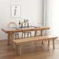 Contemporary Rectangle Shape Standard Dining Table Khaki Kitchen Dining Table with 4 Legs Base Clearhalo ' dining_table' 'Dining Tables & Seating' 'Dining Tables' 'furn' 'furn_dining_table' 'Furniture' 'furniture_dining_table' 'Kitchen & Dining Furniture' 'kitchen&dining_furn' 'kitchen' 'kitchen_dining_table' 3815827