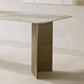 Metal Traditional Luxury Rectangle Indoor Table Sintered Stone Table for Kitchen Clearhalo ' dining_table' 'Dining Tables & Seating' 'Dining Tables' 'furn' 'furn_dining_table' 'Furniture' 'furniture_dining_table' 'Kitchen & Dining Furniture' 'kitchen&dining_furn' 'kitchen' 'kitchen_dining_table' 3815834