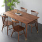 Luxury Style Black Walnut Dining Table 4 Legs Base Rectangle Table for Home Clearhalo ' dining_table' 'Dining Tables & Seating' 'Dining Tables' 'furn' 'furn_dining_table' 'Furniture' 'furniture_dining_table' 'Kitchen & Dining Furniture' 'kitchen&dining_furn' 'kitchen' 'kitchen_dining_table' 3815840