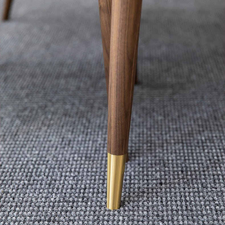 Luxury Style Black Walnut Dining Table 4 Legs Base Rectangle Table for Home Clearhalo ' dining_table' 'Dining Tables & Seating' 'Dining Tables' 'furn' 'furn_dining_table' 'Furniture' 'furniture_dining_table' 'Kitchen & Dining Furniture' 'kitchen&dining_furn' 'kitchen' 'kitchen_dining_table' 3815845