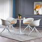 Round Sintered Stone White Dining Table Minimalist Tulip Base Table for Dining Room Clearhalo ' dining_table' 'Dining Tables & Seating' 'Dining Tables' 'furn' 'furn_dining_table' 'Furniture' 'furniture_dining_table' 'Kitchen & Dining Furniture' 'kitchen&dining_furn' 'kitchen' 'kitchen_dining_table' 3815851