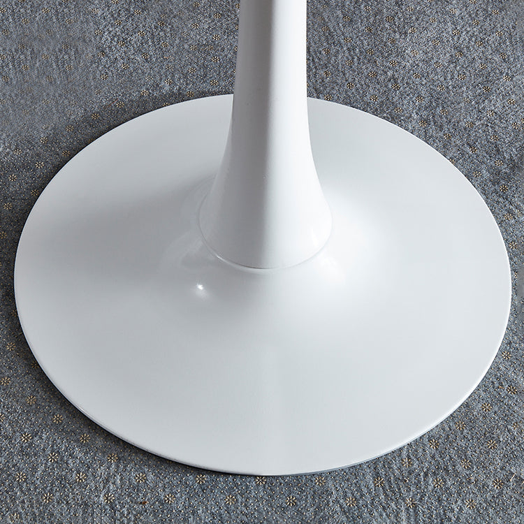 Round Sintered Stone White Dining Table Minimalist Tulip Base Table for Dining Room Clearhalo ' dining_table' 'Dining Tables & Seating' 'Dining Tables' 'furn' 'furn_dining_table' 'Furniture' 'furniture_dining_table' 'Kitchen & Dining Furniture' 'kitchen&dining_furn' 'kitchen' 'kitchen_dining_table' 3815856