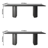 Solid Wood Rectangle Dining Table Modern Contemporary Kitchen Wood Table with Double Pedestal Clearhalo ' dining_table' 'Dining Tables & Seating' 'Dining Tables' 'furn' 'furn_dining_table' 'Furniture' 'furniture_dining_table' 'Kitchen & Dining Furniture' 'kitchen&dining_furn' 'kitchen' 'kitchen_dining_table' 3815867