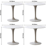 Round Shape White Dining Table Sintered Stone Table Modern with Tulip Base Clearhalo ' dining_table' 'Dining Tables & Seating' 'Dining Tables' 'furn' 'furn_dining_table' 'Furniture' 'furniture_dining_table' 'Kitchen & Dining Furniture' 'kitchen&dining_furn' 'kitchen' 'kitchen_dining_table' 3815877