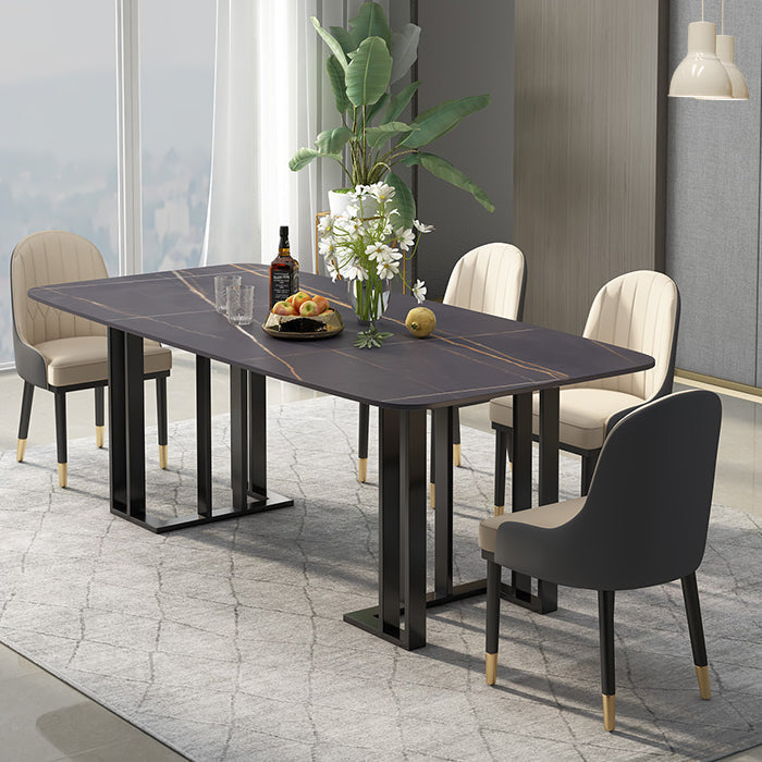 Traditional Luxury Dining Table Marble Dining Site Table for Dining Room Clearhalo ' dining_table' 'Dining Tables & Seating' 'Dining Tables' 'furn' 'furn_dining_table' 'Furniture' 'furniture_dining_table' 'Kitchen & Dining Furniture' 'kitchen&dining_furn' 'kitchen' 'kitchen_dining_table' 3815912