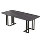 Traditional Luxury Dining Table Marble Dining Site Table for Dining Room Black Black Clearhalo ' dining_table' 'Dining Tables & Seating' 'Dining Tables' 'furn' 'furn_dining_table' 'Furniture' 'furniture_dining_table' 'Kitchen & Dining Furniture' 'kitchen&dining_furn' 'kitchen' 'kitchen_dining_table' 3815913