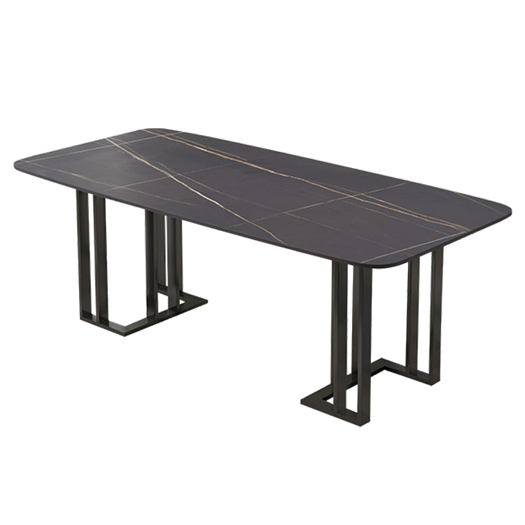 Traditional Luxury Dining Table Marble Dining Site Table for Dining Room Black Black Clearhalo ' dining_table' 'Dining Tables & Seating' 'Dining Tables' 'furn' 'furn_dining_table' 'Furniture' 'furniture_dining_table' 'Kitchen & Dining Furniture' 'kitchen&dining_furn' 'kitchen' 'kitchen_dining_table' 3815913