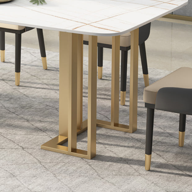 Traditional Luxury Dining Table Marble Dining Site Table for Dining Room Clearhalo ' dining_table' 'Dining Tables & Seating' 'Dining Tables' 'furn' 'furn_dining_table' 'Furniture' 'furniture_dining_table' 'Kitchen & Dining Furniture' 'kitchen&dining_furn' 'kitchen' 'kitchen_dining_table' 3815915