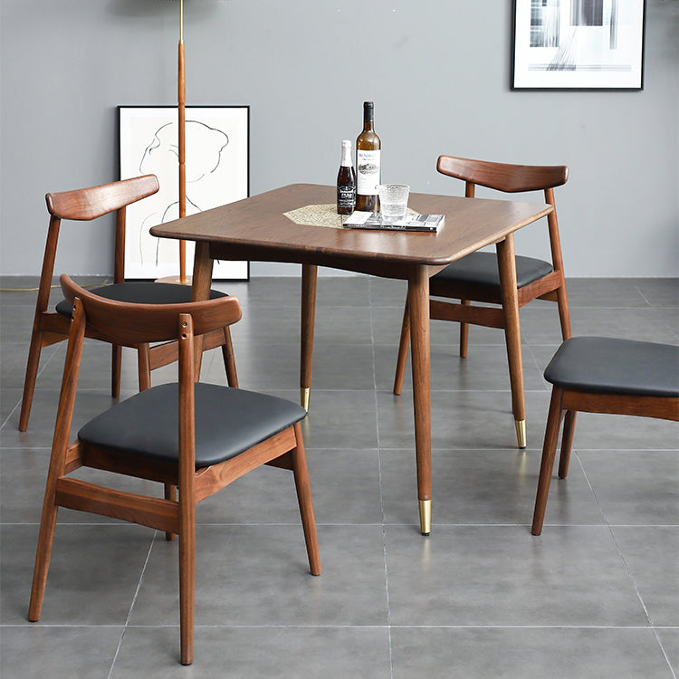 Square Industrial Dining Table Wood Color Fixed Table with Oakwood Solid Wood Clearhalo ' dining_table' 'Dining Tables & Seating' 'Dining Tables' 'furn' 'furn_dining_table' 'Furniture' 'furniture_dining_table' 'Kitchen & Dining Furniture' 'kitchen&dining_furn' 'kitchen' 'kitchen_dining_table' 3815936