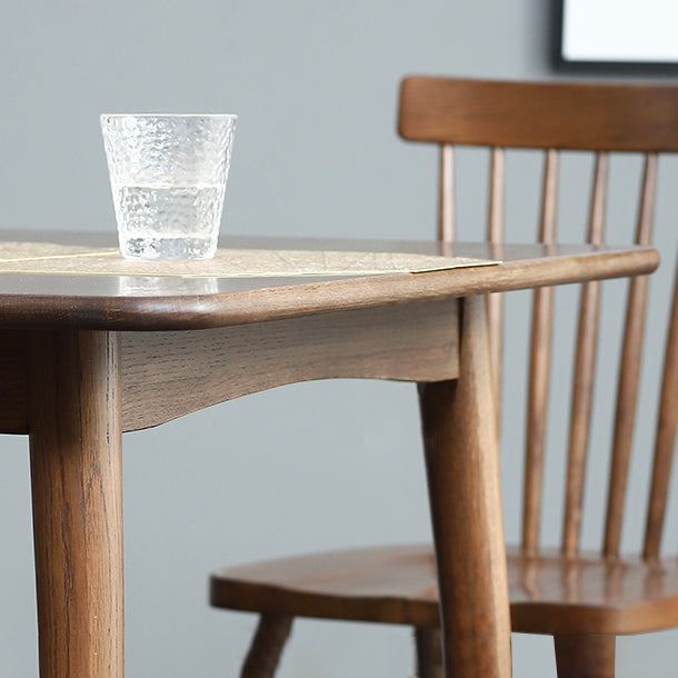 Square Industrial Dining Table Wood Color Fixed Table with Oakwood Solid Wood Clearhalo ' dining_table' 'Dining Tables & Seating' 'Dining Tables' 'furn' 'furn_dining_table' 'Furniture' 'furniture_dining_table' 'Kitchen & Dining Furniture' 'kitchen&dining_furn' 'kitchen' 'kitchen_dining_table' 3815941