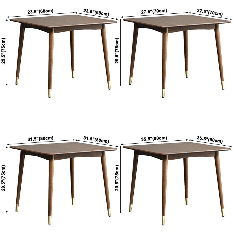 Square Industrial Dining Table Wood Color Fixed Table with Oakwood Solid Wood Clearhalo ' dining_table' 'Dining Tables & Seating' 'Dining Tables' 'furn' 'furn_dining_table' 'Furniture' 'furniture_dining_table' 'Kitchen & Dining Furniture' 'kitchen&dining_furn' 'kitchen' 'kitchen_dining_table' 3815943