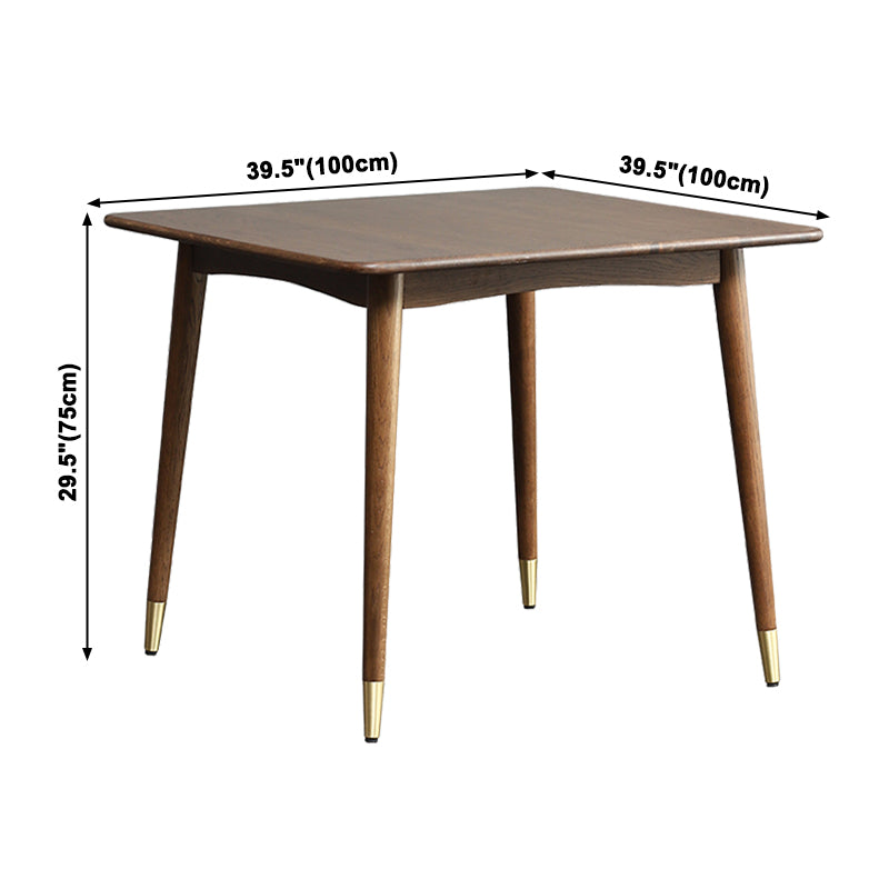 Square Industrial Dining Table Wood Color Fixed Table with Oakwood Solid Wood Clearhalo ' dining_table' 'Dining Tables & Seating' 'Dining Tables' 'furn' 'furn_dining_table' 'Furniture' 'furniture_dining_table' 'Kitchen & Dining Furniture' 'kitchen&dining_furn' 'kitchen' 'kitchen_dining_table' 3815944