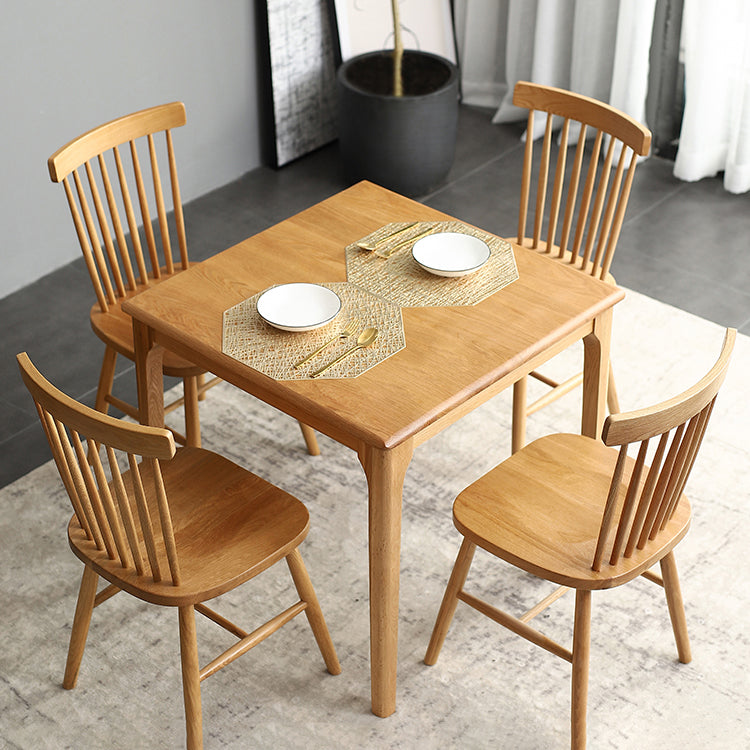 Square Wood Color Dining Table Oak Solid Wood Table Industrial with 4 Legs Clearhalo ' dining_table' 'Dining Tables & Seating' 'Dining Tables' 'furn' 'furn_dining_table' 'Furniture' 'furniture_dining_table' 'Kitchen & Dining Furniture' 'kitchen&dining_furn' 'kitchen' 'kitchen_dining_table' 3815949