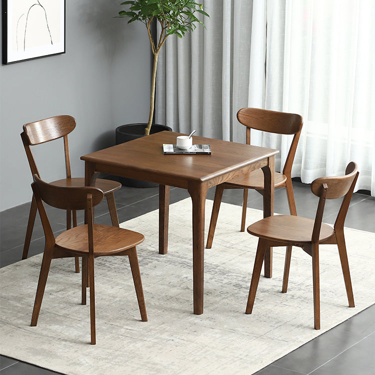 Square Wood Color Dining Table Oak Solid Wood Table Industrial with 4 Legs Clearhalo ' dining_table' 'Dining Tables & Seating' 'Dining Tables' 'furn' 'furn_dining_table' 'Furniture' 'furniture_dining_table' 'Kitchen & Dining Furniture' 'kitchen&dining_furn' 'kitchen' 'kitchen_dining_table' 3815951
