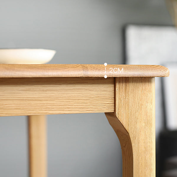 Square Wood Color Dining Table Oak Solid Wood Table Industrial with 4 Legs Clearhalo ' dining_table' 'Dining Tables & Seating' 'Dining Tables' 'furn' 'furn_dining_table' 'Furniture' 'furniture_dining_table' 'Kitchen & Dining Furniture' 'kitchen&dining_furn' 'kitchen' 'kitchen_dining_table' 3815954