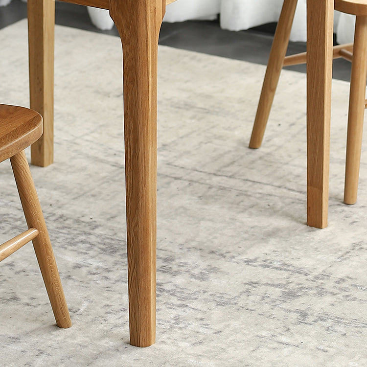 Square Wood Color Dining Table Oak Solid Wood Table Industrial with 4 Legs Clearhalo ' dining_table' 'Dining Tables & Seating' 'Dining Tables' 'furn' 'furn_dining_table' 'Furniture' 'furniture_dining_table' 'Kitchen & Dining Furniture' 'kitchen&dining_furn' 'kitchen' 'kitchen_dining_table' 3815956