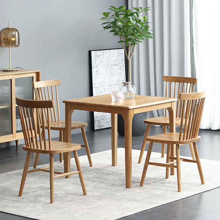 Square Wood Color Dining Table Oak Solid Wood Table Industrial with 4 Legs Clearhalo ' dining_table' 'Dining Tables & Seating' 'Dining Tables' 'furn' 'furn_dining_table' 'Furniture' 'furniture_dining_table' 'Kitchen & Dining Furniture' 'kitchen&dining_furn' 'kitchen' 'kitchen_dining_table' 3815958