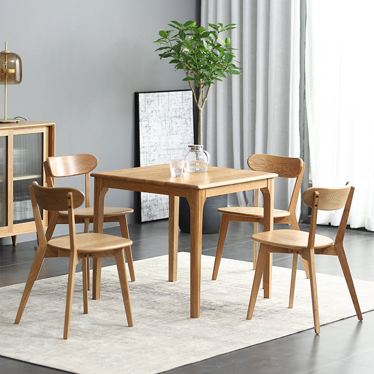 Square Wood Color Dining Table Oak Solid Wood Table Industrial with 4 Legs Clearhalo ' dining_table' 'Dining Tables & Seating' 'Dining Tables' 'furn' 'furn_dining_table' 'Furniture' 'furniture_dining_table' 'Kitchen & Dining Furniture' 'kitchen&dining_furn' 'kitchen' 'kitchen_dining_table' 3815959
