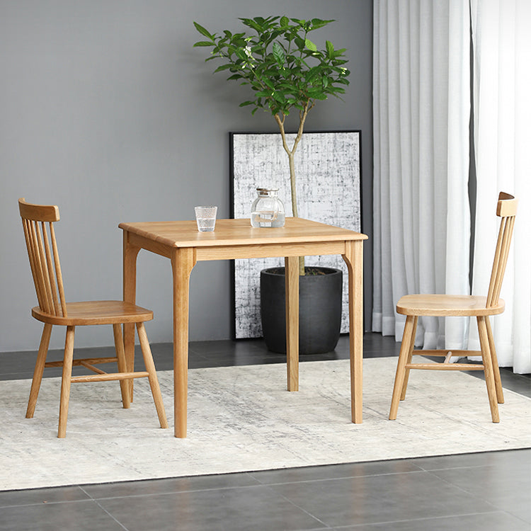 Square Wood Color Dining Table Oak Solid Wood Table Industrial with 4 Legs Clearhalo ' dining_table' 'Dining Tables & Seating' 'Dining Tables' 'furn' 'furn_dining_table' 'Furniture' 'furniture_dining_table' 'Kitchen & Dining Furniture' 'kitchen&dining_furn' 'kitchen' 'kitchen_dining_table' 3815960